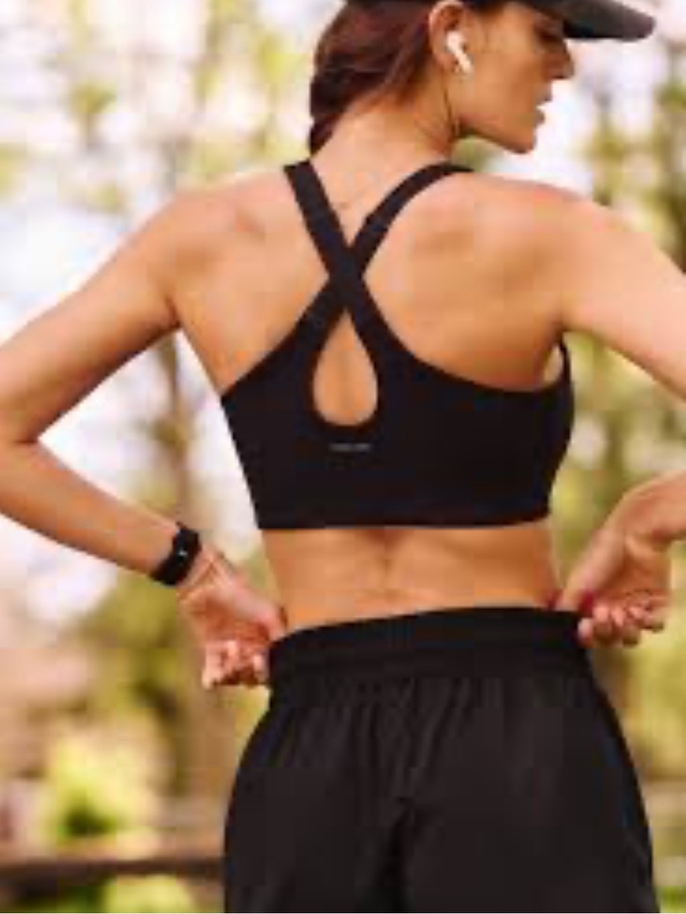 tommy john sports bra | s black